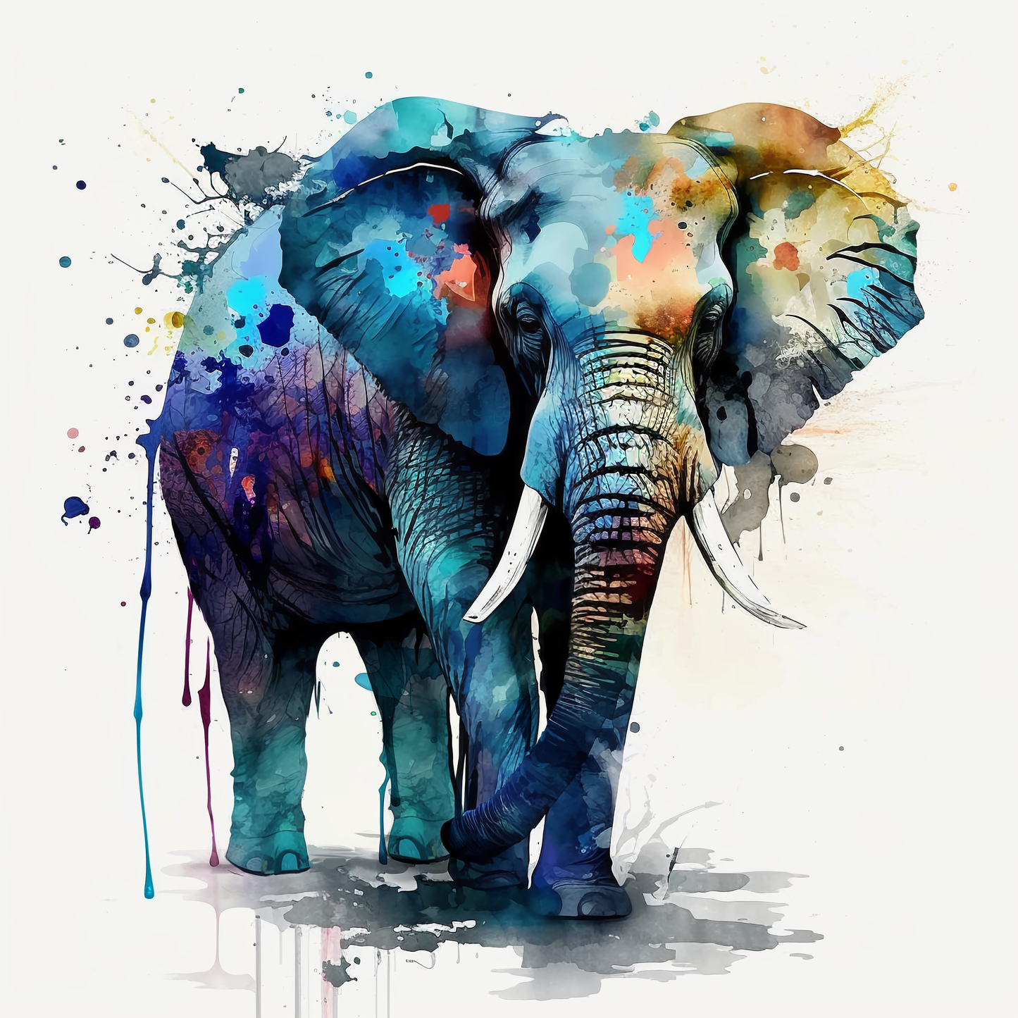 Diamond painting kit - Rainbow elephant - Coricamo